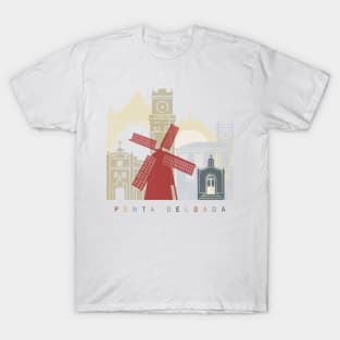 Ponta Delgada skyline poster T-Shirt